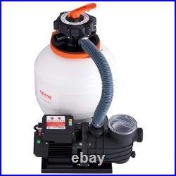 VEVOR Sand Filter Above Ground with 3/4HP Pool Pump 3000GPH Flow 14 6-Way Valve VEVOR Sand Filter Above Ground with 3/4HP Pool Pump 3000GPH Flow 14 6-Way Valve