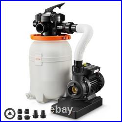 VEVOR Sand Filter Pump for Above Ground Swimming Pools 10 in 3000 GPH 0.33 HP