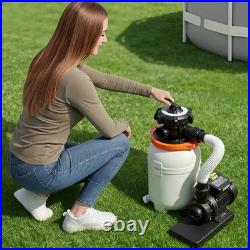 VEVOR Sand Filter Pump for Above Ground Swimming Pools 10 in 3000 GPH 0.33 HP