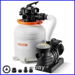 VEVOR Sand Filter Pump for Above Ground Swimming Pools 12 3000 GPH 0.33HP Timer