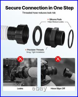 VEVOR Sand Filter Pump for Above Ground Swimming Pools 12 3000 GPH 0.33HP Timer