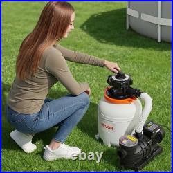 VEVOR Sand Filter Pump for Above Ground Swimming Pools 12 3000 GPH 0.33HP Timer