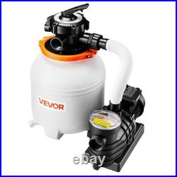 VEVOR Sand Filter Pump for Above Ground Swimming Pools 13 in 3500 GPH 0.75 HP