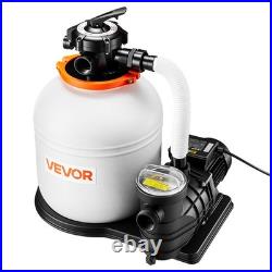 VEVOR Sand Filter Pump for Above Ground Swimming Pools 16 4400 GPH 0.75HP Timer