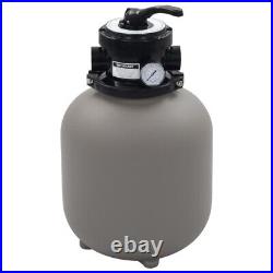 VidaXL Pool Sand Filter with 4 Position Valve Gray 1.4 Pool Filter Spa Filter