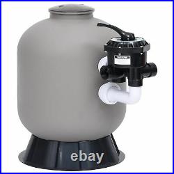 VidaXL Pool Sand Filter with Side Mount 6-Way Valve Gray