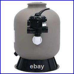 VidaXL Pool Sand Filter with Side Mount 6-Way Valve Gray US