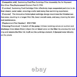 W3C17502 Pool Cartridge Filter Assembly 175 Sq. Ft For Hayward StarClear Plus` W3C17502 Pool Cartridge Filter Assembly 175 Sq. Ft For Hayward StarClear Plus`