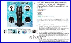 W3C17502 Swimming Pool Plus Cartridge Filter Assembly 200 Sq Ft, 150 GPM #2048WT5