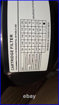 W3C17502 Swimming Pool Plus Cartridge Filter Assembly 200 Sq Ft, 150 GPM #2048WT5