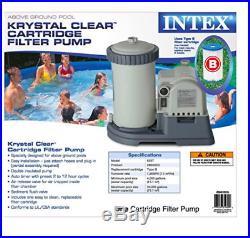 Water Float Pool Filter Pump Cartridge System Set above ground Intex 2500 GPH