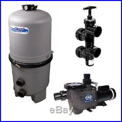 Waterway Crystal Water 48 Sq. Ft. In-Ground DE Swimming Pool Filter with 1 HP Pump
