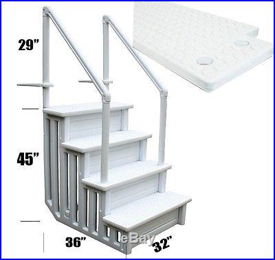 XL Step 32 Drop In Step Safety Step Swimming Pool Ladder W/ Handle Slip Prevent