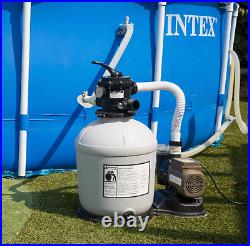 XtremepowerUS 16 in. Sand Filter with 3/4 HP 3100 GPH Above Ground Swimming Pool